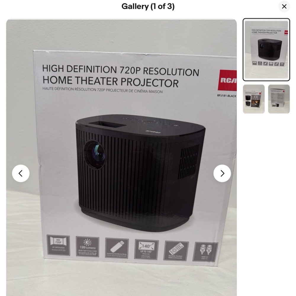 NWT RCA Home Theater Projector
